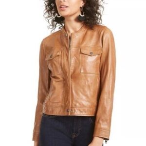 Women's Lucky Brand 100% Lamb Leather Moto Jacket